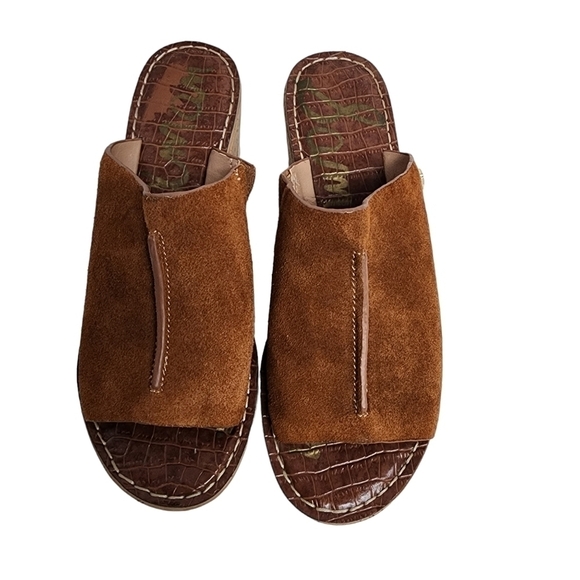 SAM EDELMAN RANGER SUEDE WEDGE SLIDE - Picture 3 of 9